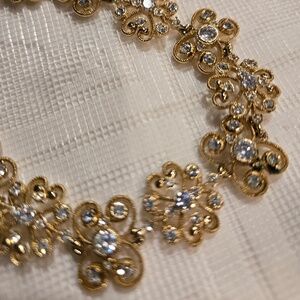 Sparkly gold and rhinestone bracelet